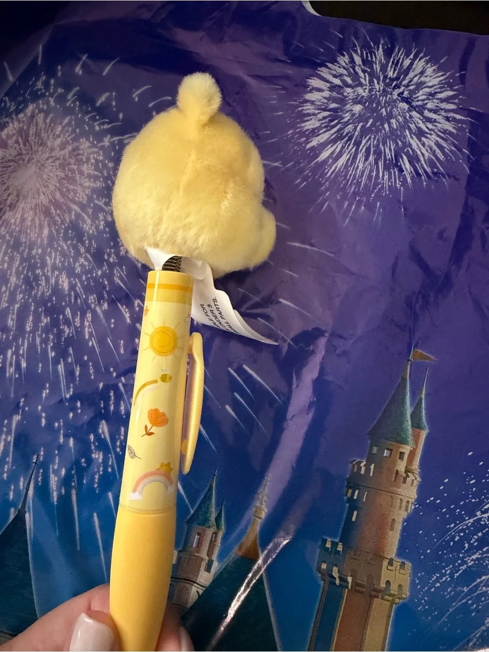 Disney Yellow Pooh Plush-Top Pen